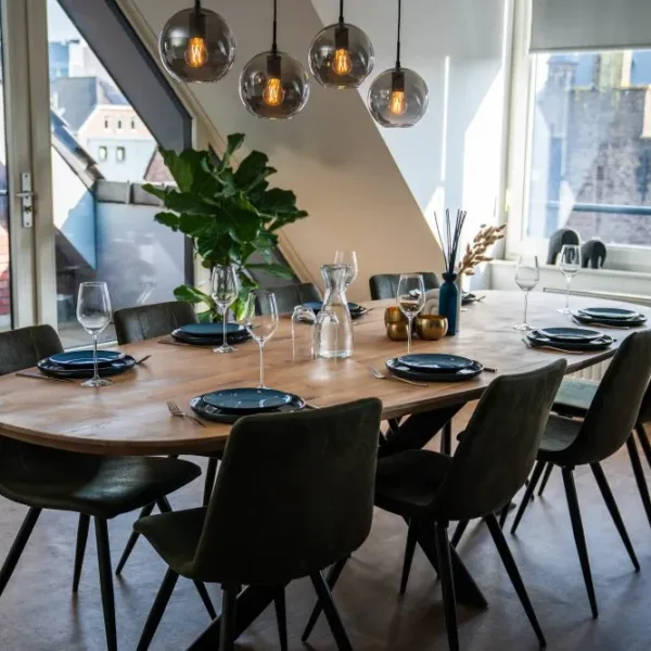 Eiken Deens ovale tafel 4