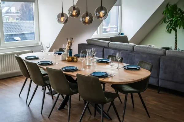 Eiken Deens ovale tafel 6