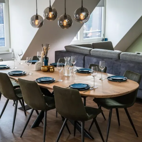 Eiken Deens ovale tafel 6