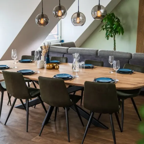 Eiken Deens ovale tafel 7
