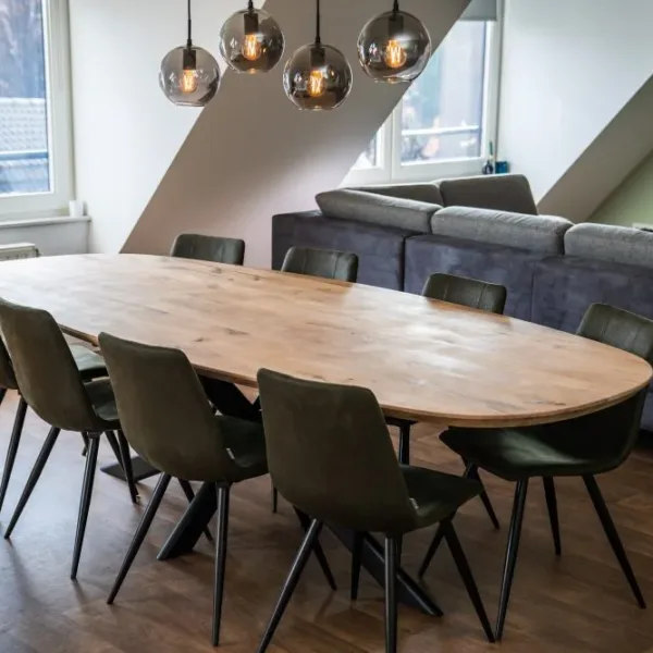 Eiken Deens ovale tafel 8