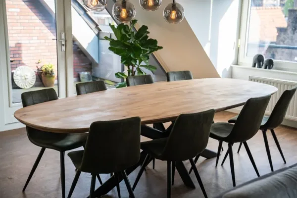 Eiken Deens ovale tafel 9