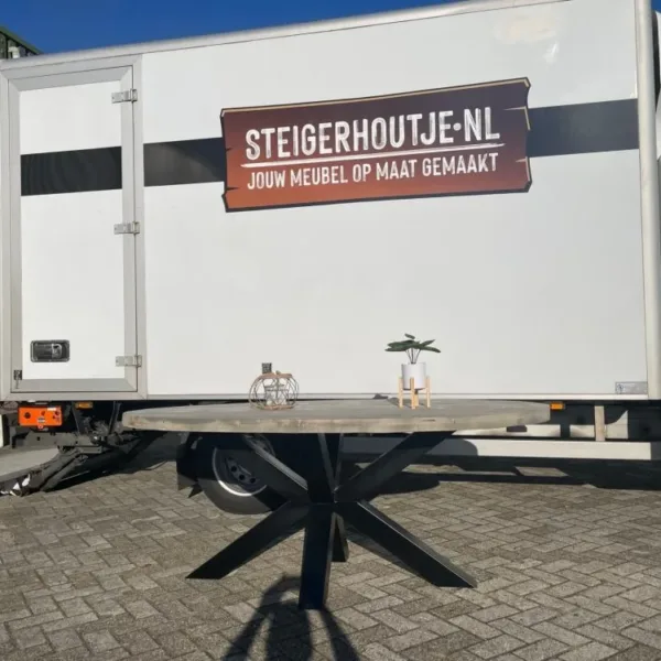Ovale tafel stalen Matrix poot 8