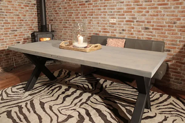Tafel stalen X poot 1