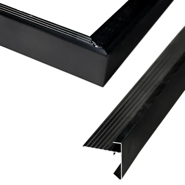Aluminium daktrim zwart - set 06 1