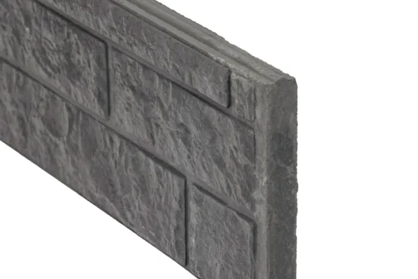 Berton©-motiefplaat antraciet H36 x D4,8 x L184 cm rotsmotief 1