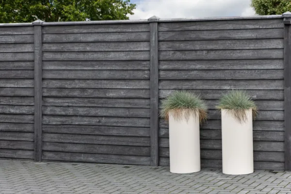 Berton©-motiefplaat smal antraciet H26 x D4,8 x L184 cm rabat-houtmotief 4