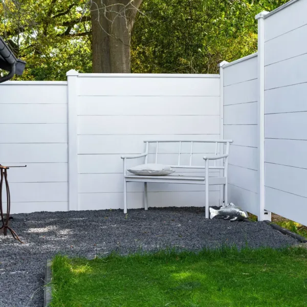 Berton©-motiefplaat smal wit/grijs H26 x D4,8 x L184 cm blokhutprofiel 2