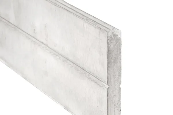 Berton©-motiefplaat smal wit/grijs H26 x D4,8 x L184 cm blokhutprofiel 1