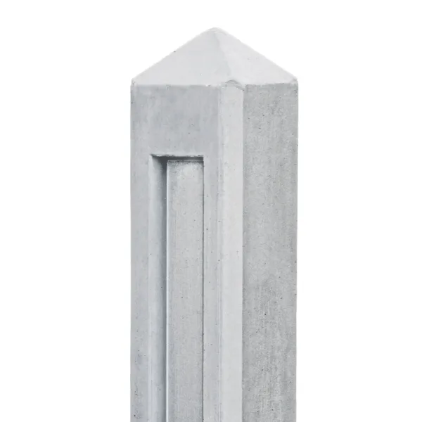 Berton©-paal Hunze wit/grijs diamantkop 10 x 10 x 145 cm tussenmodel 1