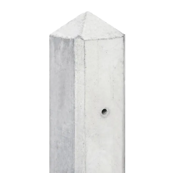 Berton©-paal Schelde wit/grijs diamantkop 85 x 85 x 180 cm Tussenmodel 1