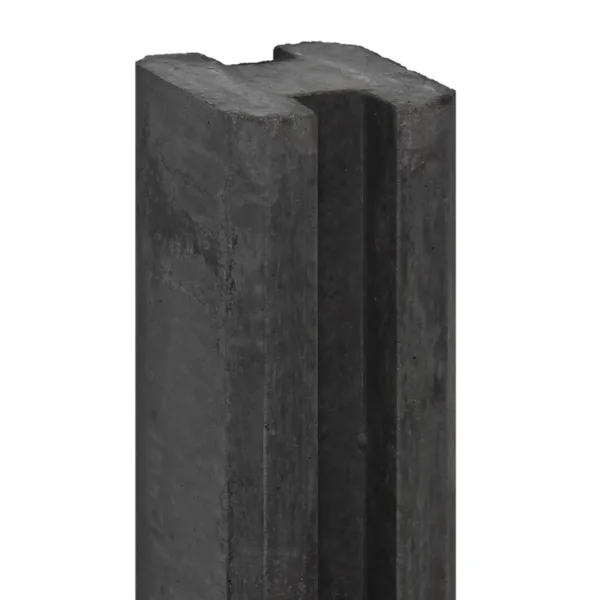 Berton©-sleufpaal Reest antraciet 115 x 115 x 272 cm met kabeldoorvoer 1