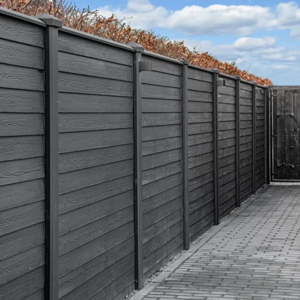 Berton©-sleufpaal Reest antraciet gecoat 115 x 115 x 272 cm tussenmodel 3