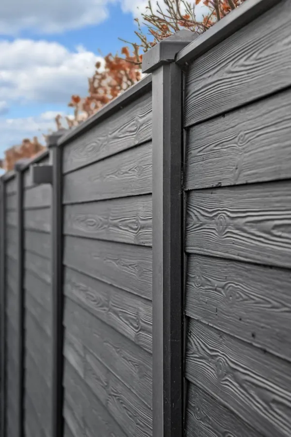 Berton©-sleufpaal Reest antraciet gecoat 115 x 115 x 272 cm tussenmodel 4