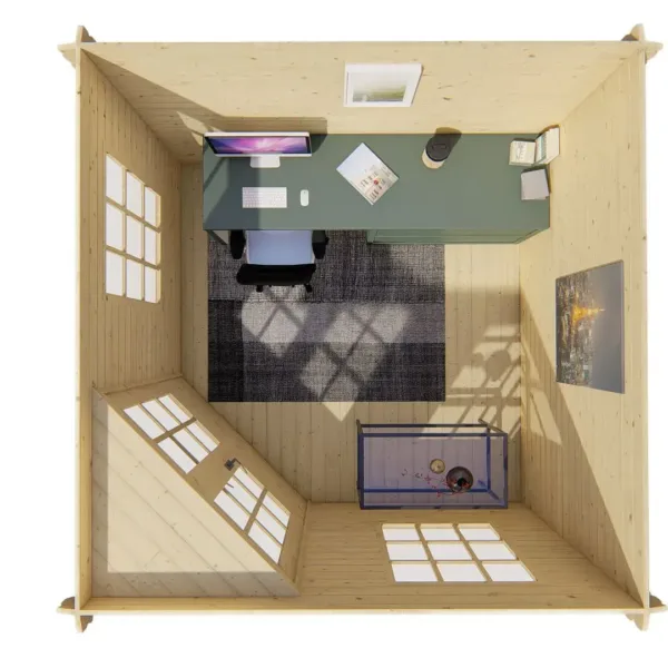 Blokhut - Tuinhuis Asmund | 28 mm | vuren onbehandeld 6