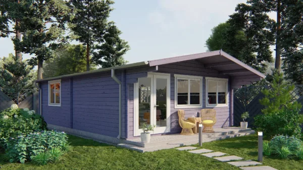 Blokhut - Tuinhuis Ballyragget | 70 mm | vuren onbehandeld 2
