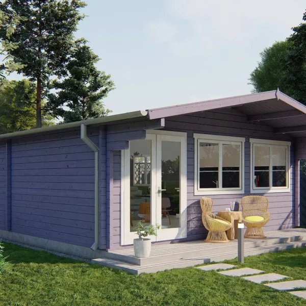 Blokhut - Tuinhuis Ballyragget | 70 mm | vuren onbehandeld 2