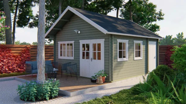 Blokhut - Tuinhuis Berlin | 44 mm | vuren onbehandeld 2