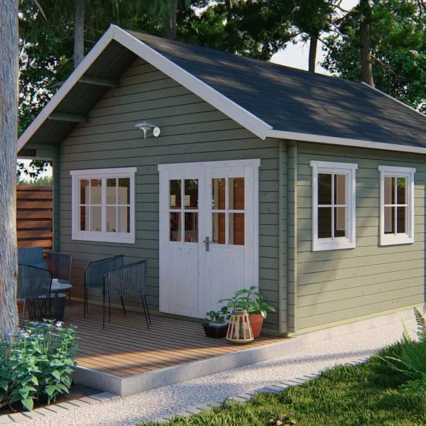 Blokhut - Tuinhuis Berlin | 44 mm | vuren onbehandeld 2