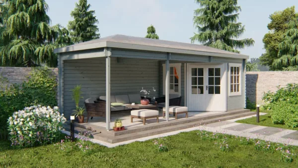 Blokhut - Tuinhuis Bertil | 44 mm | vuren onbehandeld 2