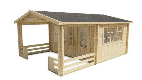 Blokhut - Tuinhuis Bolton | 58 mm | vuren onbehandeld 4