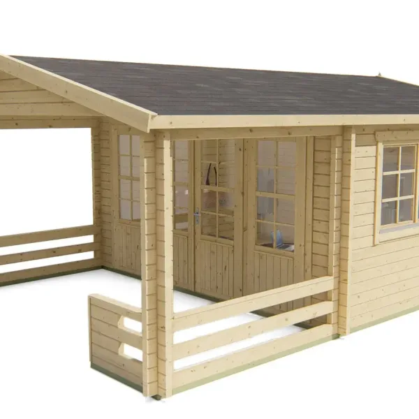 Blokhut - Tuinhuis Bolton | 58 mm | vuren onbehandeld 4
