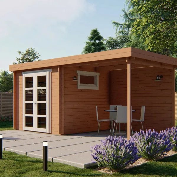 Blokhut - Tuinhuis Brenda | 28 mm | vuren onbehandeld 2