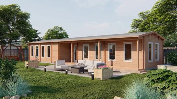 Blokhut - Tuinhuis Castlecomer | 70 mm | vuren onbehandeld 2