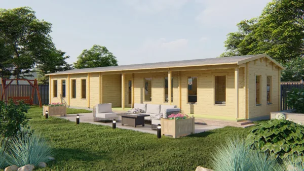 Blokhut - Tuinhuis Castlecomer | 70 mm | vuren onbehandeld 1