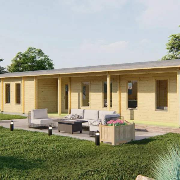 Blokhut - Tuinhuis Castlecomer | 70 mm | vuren onbehandeld 1