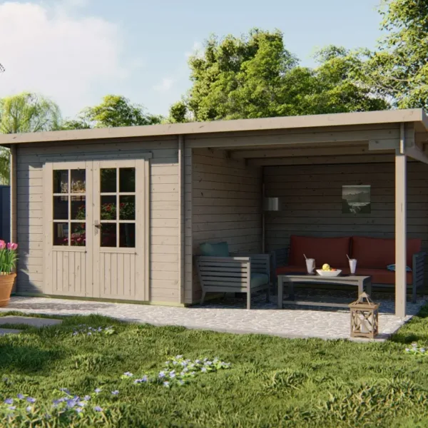 Blokhut - Tuinhuis Chappo | 28 mm | vuren onbehandeld 2