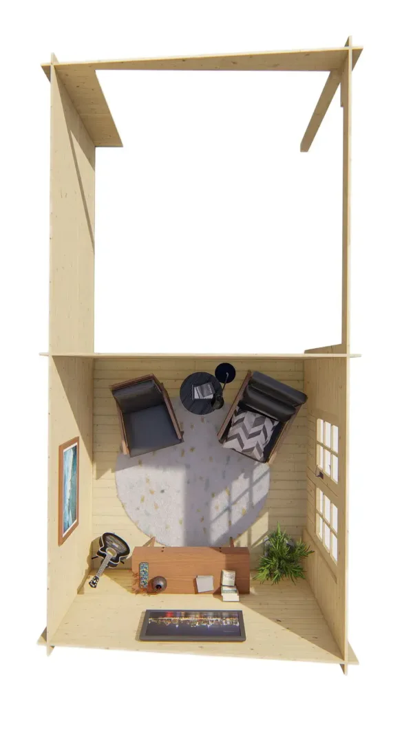 Blokhut - Tuinhuis Chappo | 28 mm | vuren onbehandeld 7