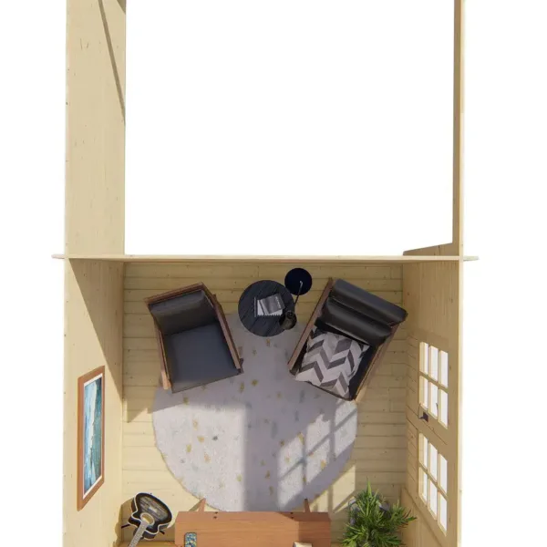 Blokhut - Tuinhuis Chappo | 28 mm | vuren onbehandeld 7