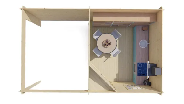 Blokhut - Tuinhuis Christoffer | 28 mm | vuren onbehandeld 6