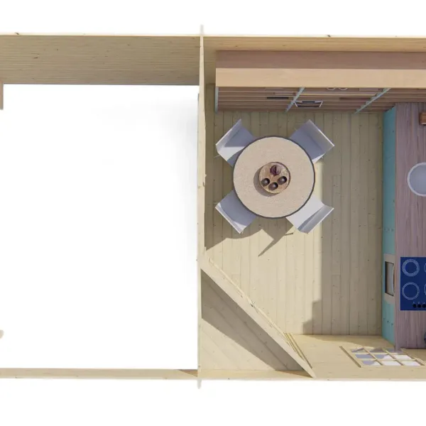 Blokhut - Tuinhuis Christoffer | 28 mm | vuren onbehandeld 6