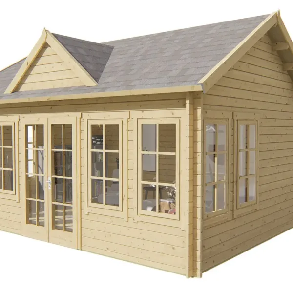 Blokhut - Tuinhuis Clockhouse | 44 mm | vuren onbehandeld 4