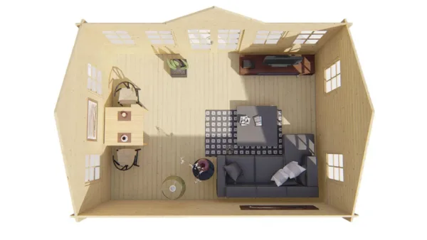 Blokhut - Tuinhuis Clockhouse Trevor | 70 mm | vuren onbehandeld 8
