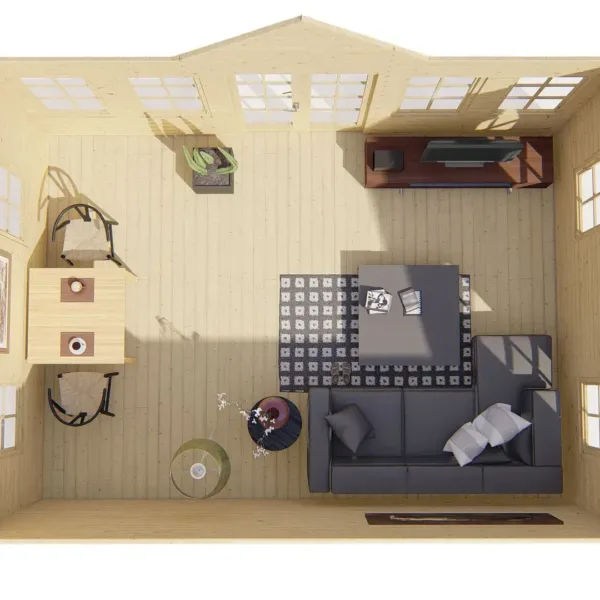 Blokhut - Tuinhuis Clockhouse Trevor | 70 mm | vuren onbehandeld 8
