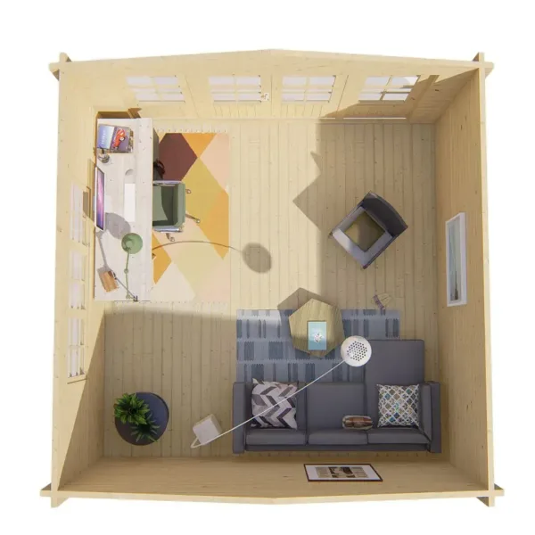 Blokhut - Tuinhuis Derby | 58 mm | vuren onbehandeld 6