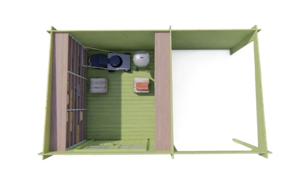 Blokhut - Tuinhuis Dora | 28 mm | vuren onbehandeld 5