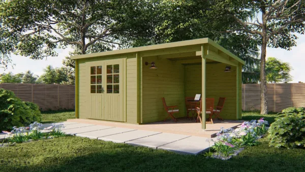 Blokhut - Tuinhuis Dora | 28 mm | vuren onbehandeld 1