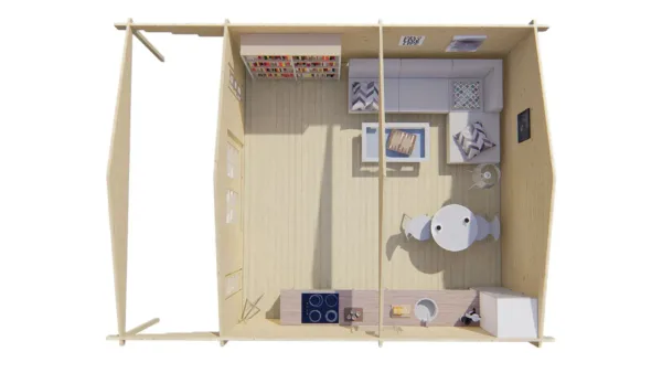 Blokhut - Tuinhuis Emiel | 44 mm | vuren onbehandeld 6