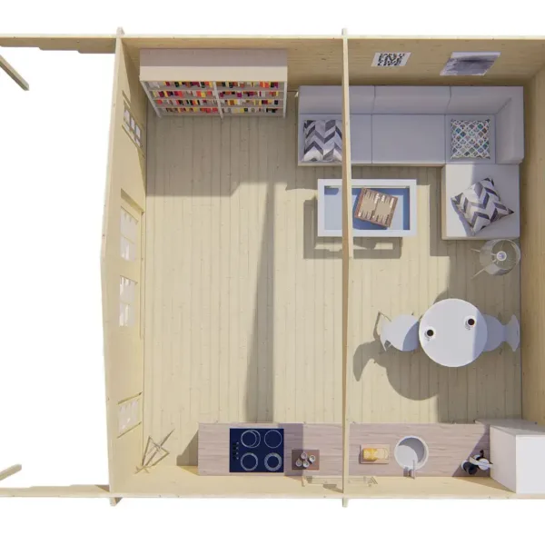 Blokhut - Tuinhuis Emiel | 44 mm | vuren onbehandeld 6