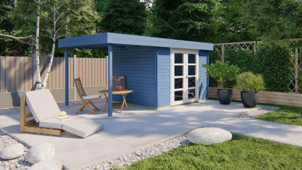 Blokhut - Tuinhuis Extramodern | 28 mm | vuren onbehandeld 2