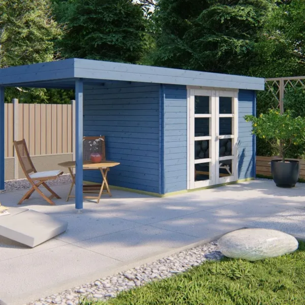 Blokhut - Tuinhuis Extramodern | 28 mm | vuren onbehandeld 2