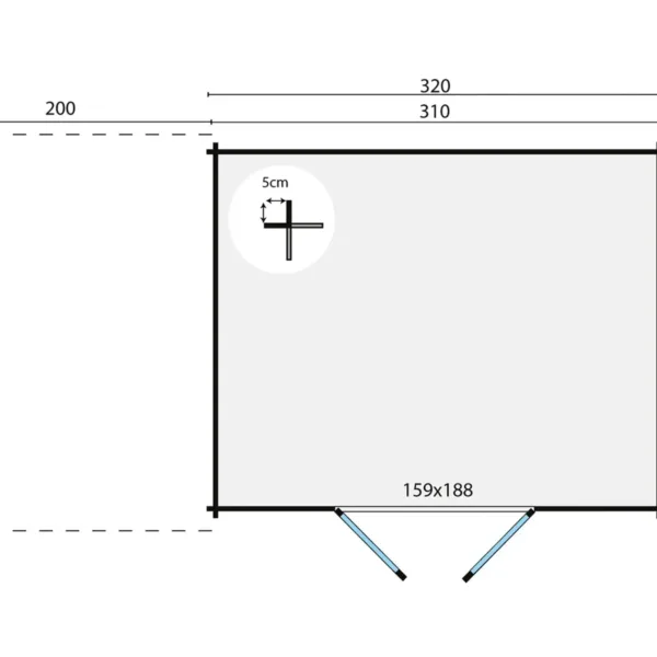 Blokhut - Tuinhuis Extramodern | 28 mm | vuren onbehandeld 3