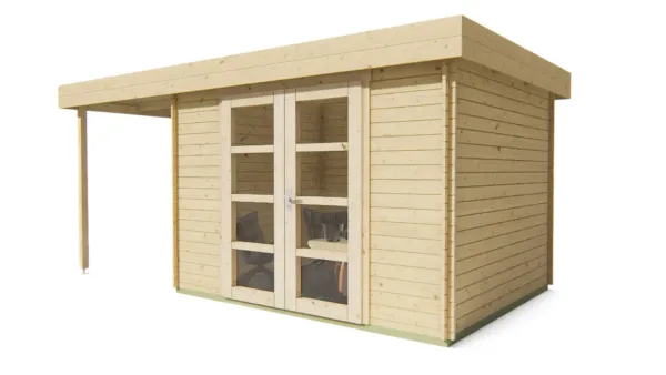 Blokhut - Tuinhuis Extramodern | 28 mm | vuren onbehandeld 4
