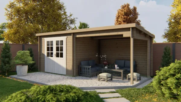Blokhut - Tuinhuis Freddy | 28 mm | vuren onbehandeld 2