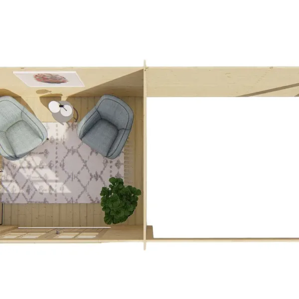 Blokhut - Tuinhuis Freddy | 28 mm | vuren onbehandeld 6