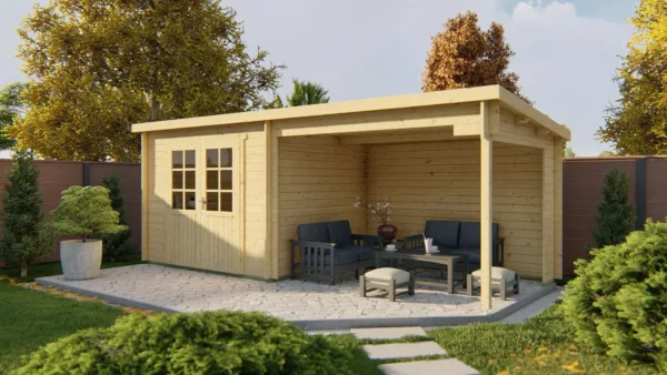Blokhut - Tuinhuis Freddy | 28 mm | vuren onbehandeld 1